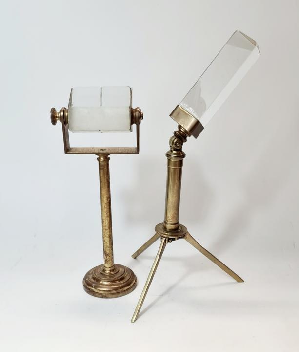 Antique Prism On Brass Stand (priced individually) CURIOUS SCIENCE