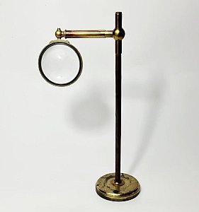 Tall Articulated Brass Magnifier