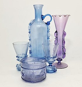 Decorative Blue Glassware