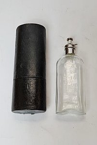 Ether /Chloroform Bottle In Leather Case