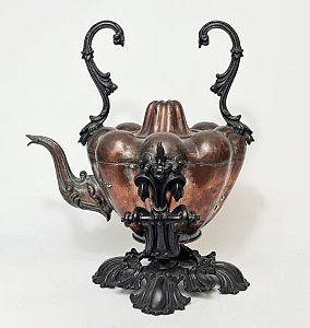 Decorative Copper Urn On Stand
