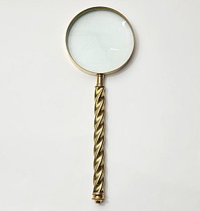 Brass Magnifying Glass With Decorative Handle