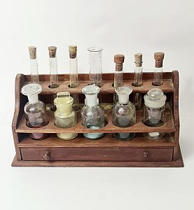Small Laboratory Stand With Contents