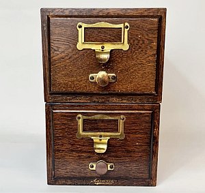 Vintage Card Filing Drawers (priced individually)