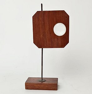 Small Lens In Wooden Frame