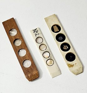 Period Bone / Wood Microscope Slides (priced individually)