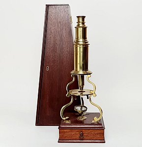 Brass Culpepper Microscope In Case