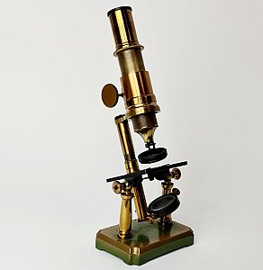 Antique Brass Microscope With Bulls Eye Condenser