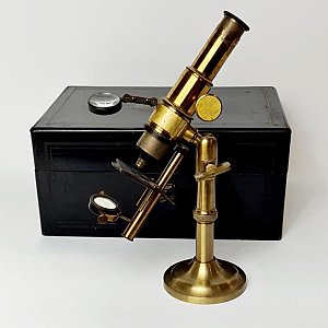 French Cased Microscope 19th c