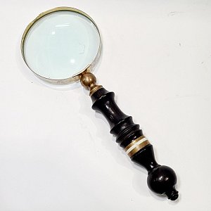 Antique Magnifying, Library Glass With Ebony Handle