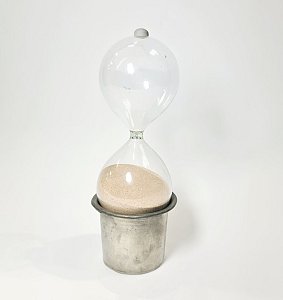 Hour Glass On Metal Cup