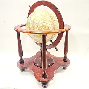 Globe On Wooden Stand