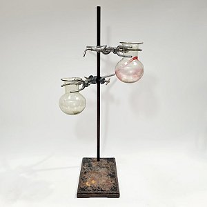 Glass Flasks On Retort Stand