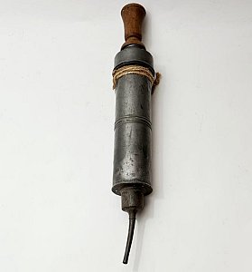 Antique Pewter Enema Syringe