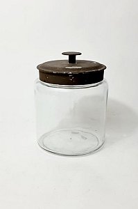 Glass Jar Metal Lis - Small