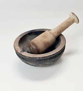 Small Wooden Pestle and Mortar