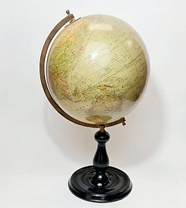 Vintage Globe On Wooden Stand