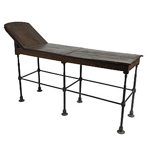 Wooden Operating Table - Metal Legs