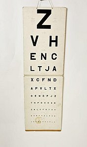 Vintage Reversible Eye Chart