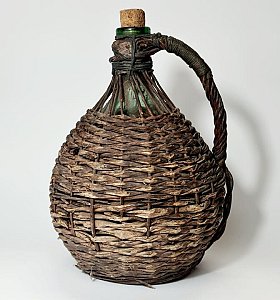 Wicker-Clad Flagon