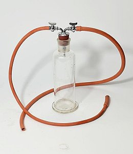 Glass Embalming Bottle With Stainless Inlets