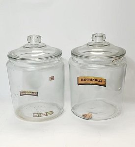 Large Glass Jar With Glass Lid