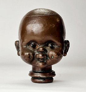 Antique Copper Doll’s Head Mould/Former