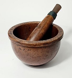 Small Wooden Pestle And Mortar