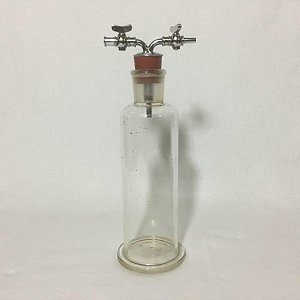 Glass Cylinder With Twin Metal Outlet