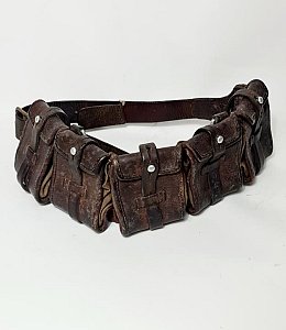 Early 20th Century Leather Ammunition Belt