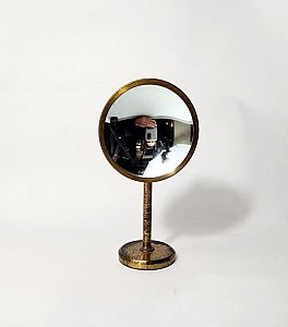 Small Concave Mirror On Brass Stand
