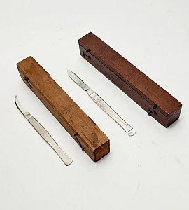 Steel Scalpel In Wooden Case