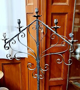 Floor-Standing Iron Candelabra