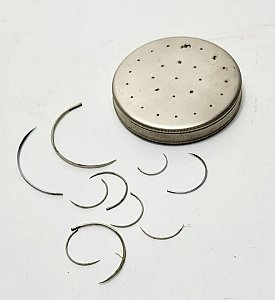 Metal Tin Of Assorted Suturing Needles