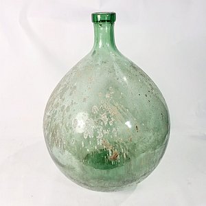 Large Green Glass Flagon