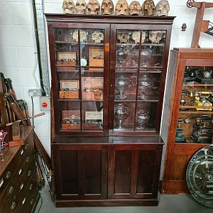 Glass Fronted Wooden Display Cabinet
