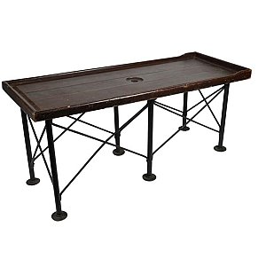 Wooden Operating Table With Metal Legs (sloped)