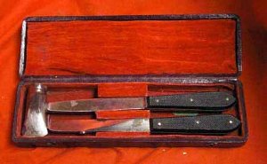 Antique Cased Post Mortem Instruments 