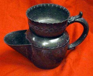 Antique Pewter Shaving Mug