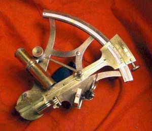 Antique Nautical Brass Sextant