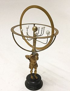 Desktop orrery on stand.