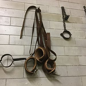 Antique leather restraints