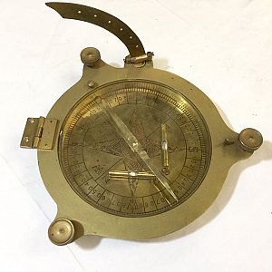 Brass compass with levels