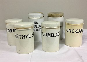 Small apothecary jars
