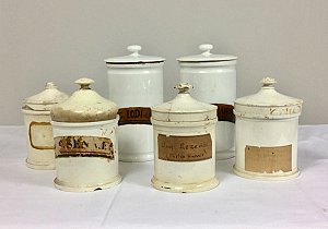 Small apothecary jars