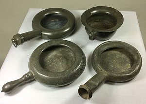 Pewter bed pans