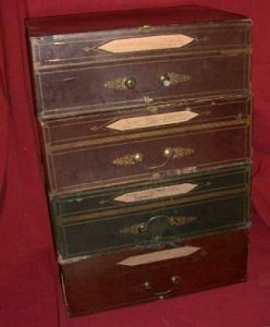 Victorian file boxes