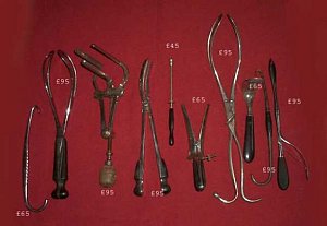 Selection of obstetric and gynaecology instruments