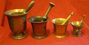 Brass Pestle and Mortars