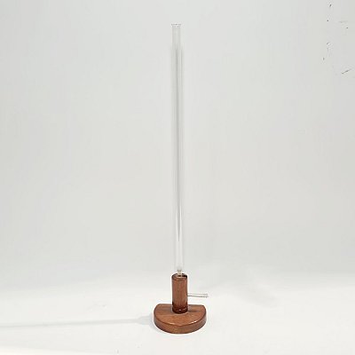 Glass Column On Wooden Base